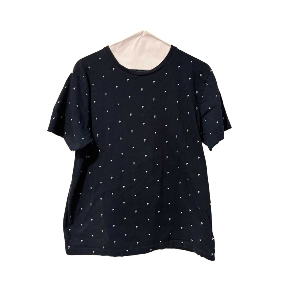 Cactus Man Ricky Singh Mens Navy Blue Embroidered Cactus Short Sleeve T-Shirt L